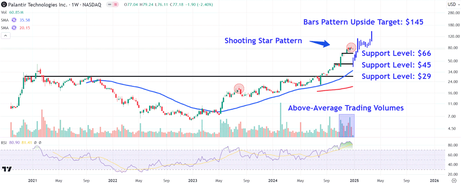 Watch These Palantir Price Levels After Stock Posts S&P 500's Biggest Gains in 2024